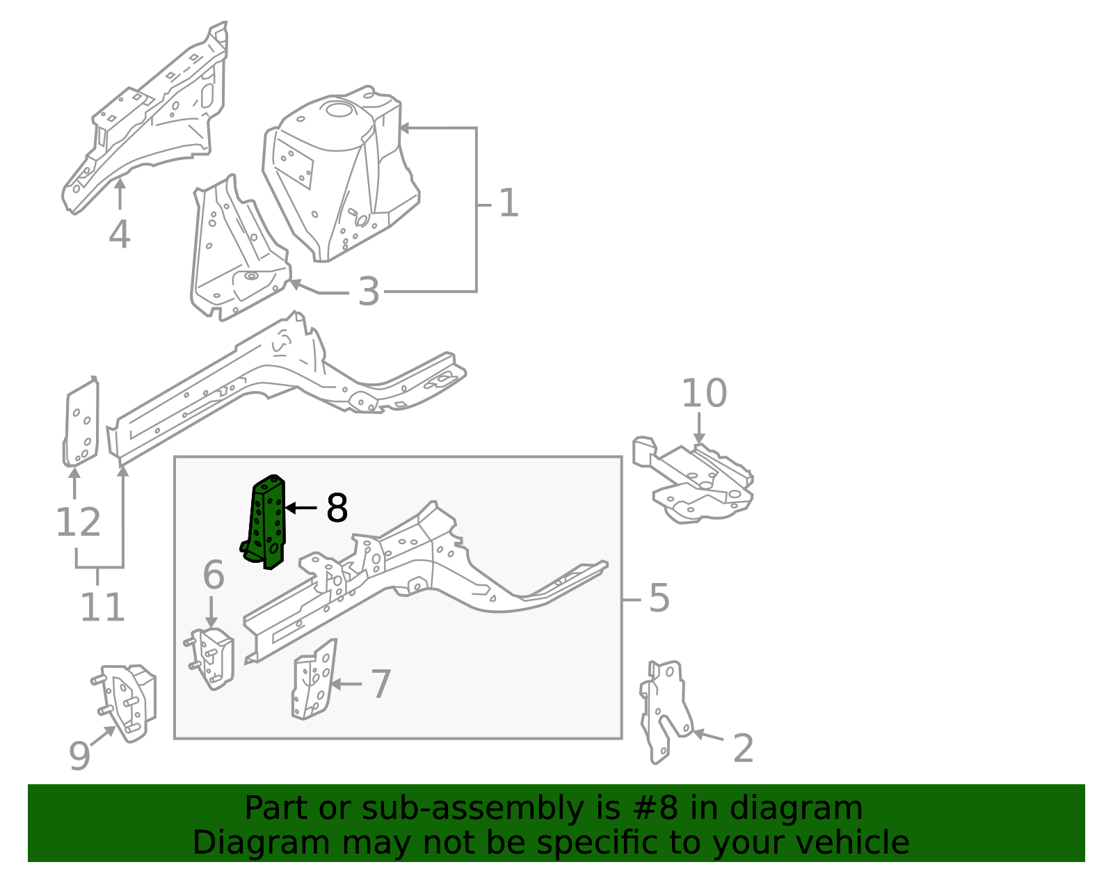 2014-2019 Nissan Frame Side Member Reinforcement F2520-9KZMA | Bill Kay ...