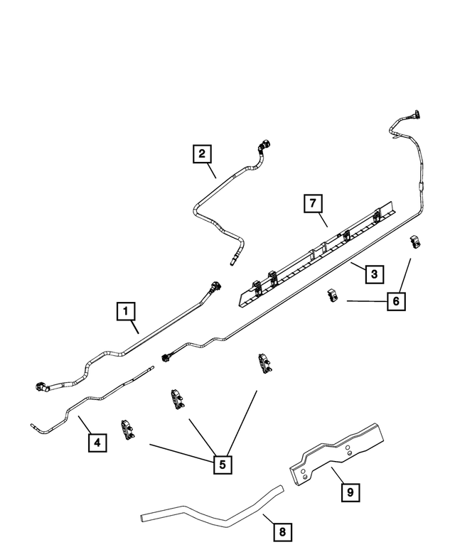 68612267AA - : Fuel &amp; Brake Tube Sleeve for Mopar Image