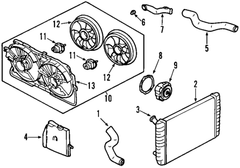 Radiator & Components for 2002 Chevrolet Impala #1