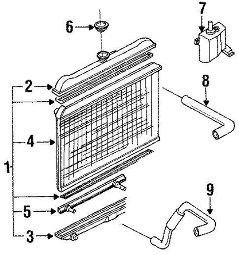 Radiator & Components for 1991 Nissan Pathfinder #0