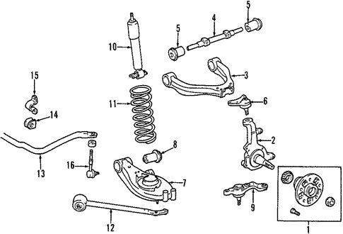 USトヨタ　2000年式　タコマ2wdフロントコイルスプリング　USED Order Genuine Toyota Parts Online | World Toyota | Front