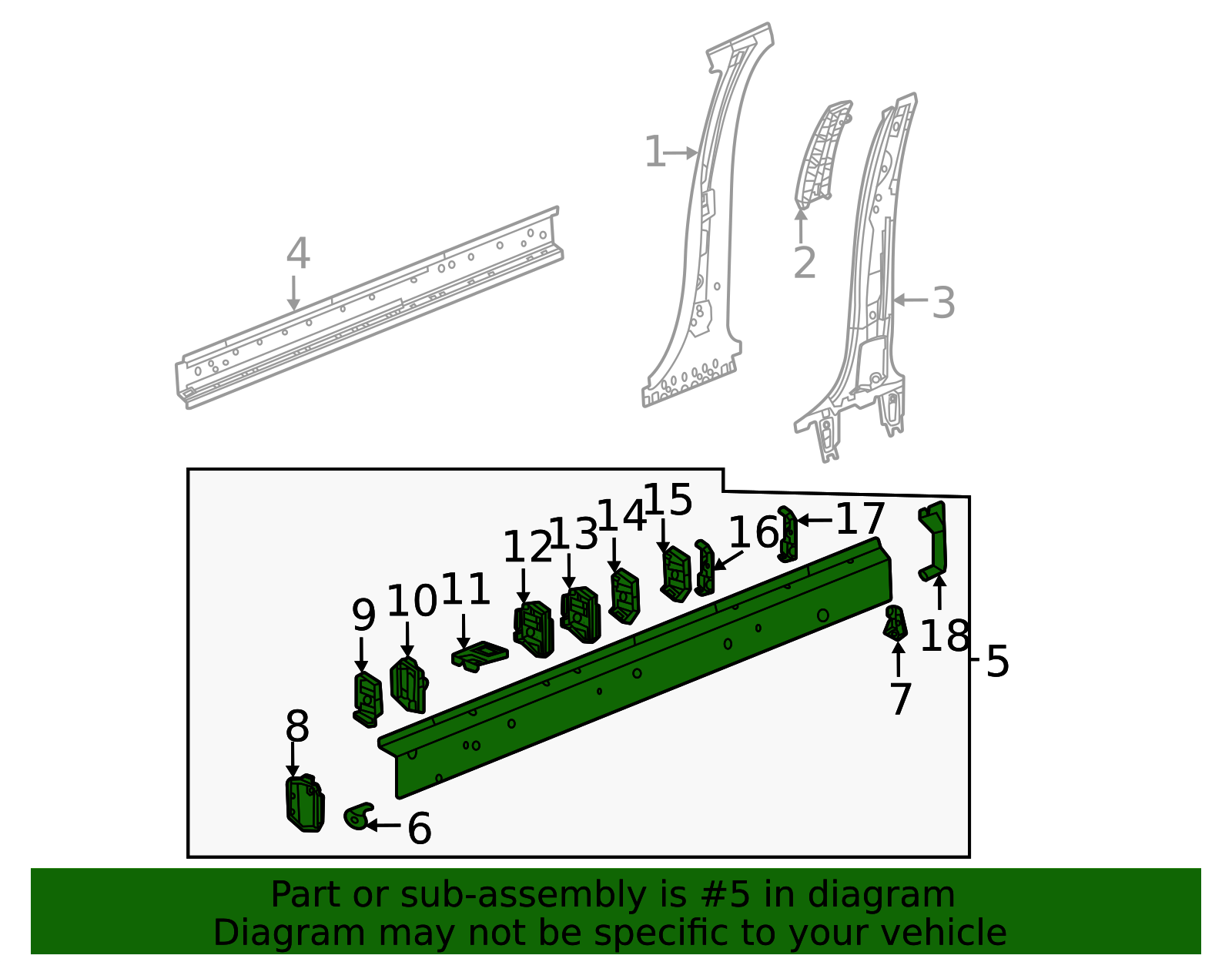 2021-2026 GM Inner Rocker 84972396 | Chevy Parts Pros