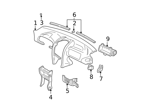 Instrument Panel for 2004 Hyundai Santa Fe #0