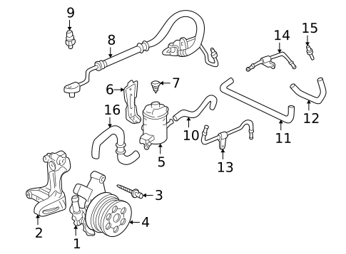 Pump & Hoses for 1997 Honda CR-V #0