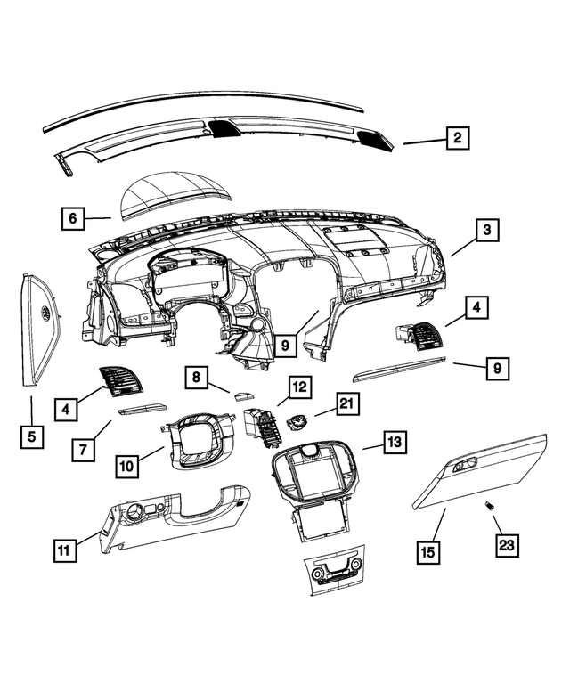 68138344AA - Interior Trim: Instrument Panel Seal for Mopar Image