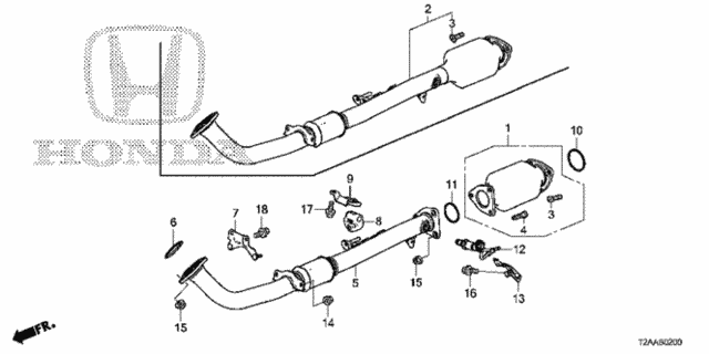 Exhaust Pipe (L4) for 2017 Honda Accord #0
