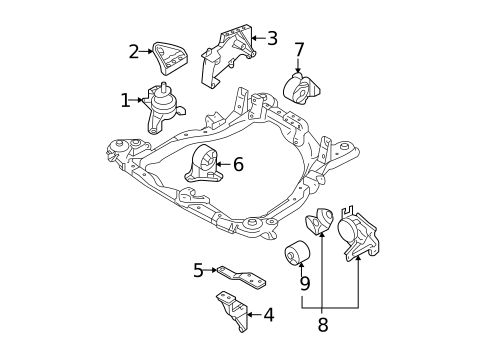Engine & Trans Mounting for 2008 Hyundai Tucson #0