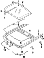 PK59SC1 - Body: Glass Panel for Chrysler: Cirrus | Dodge: Stratus Image