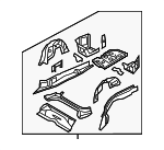 41117145315 - Body: Lower Frame for BMW: 325i, 325xi, 328i, 328i xDrive, 328xi, 330i, 330xi, 335d, 335i, 335i xDrive, 335is, 335xi, M3 Image