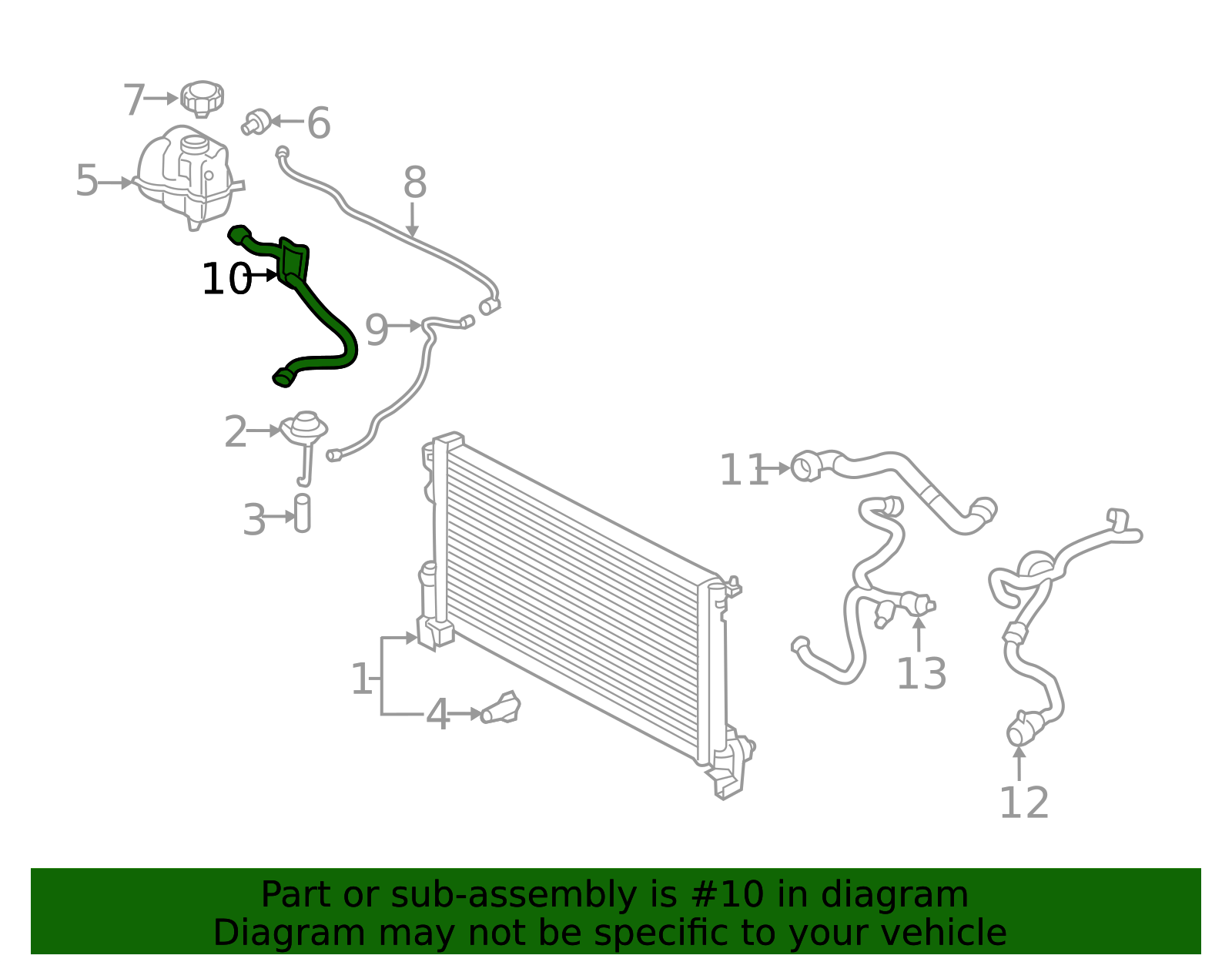 32339861 - Engine Coolant Overflow Hose | Volvo OEM Parts Direct