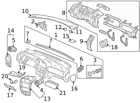 Instrument Panel for 2004 Buick Rainier #0