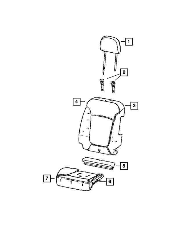 6DC44PS4AA - : Front Headrest for Mopar Image