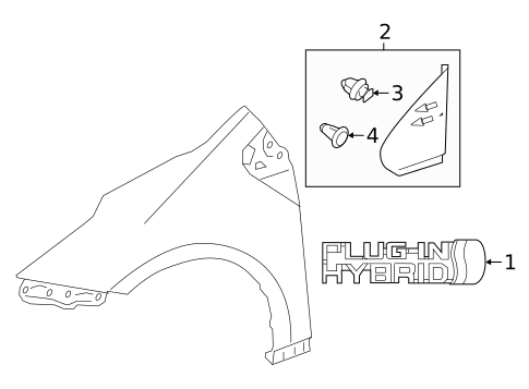 Exterior Trim - Fender for 2020 Toyota Prius Prime #0
