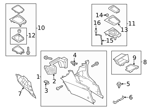 Front Console for 2016 Mazda 6 #0