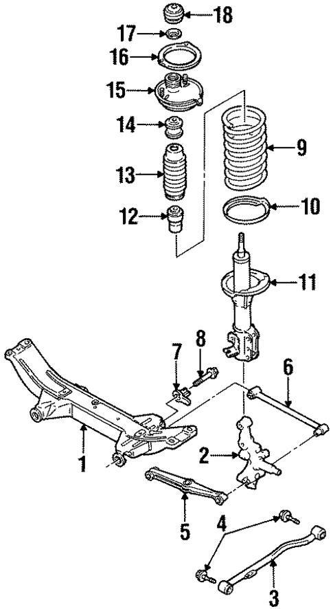 Rear Suspension for 1998 Ford Escort #1