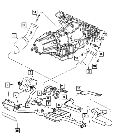 Exhaust System for 2008 Dodge Challenger #0