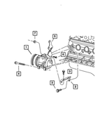 6504344 - Air Conditioning &amp; Heater: Hex Head Screw And Washer for Dodge: Dakota, Durango, Nitro, Ram 1500, Ram 2500, Ram 3500 | Jeep: Commander, Grand Cherokee, Liberty, Wrangler | Ram: 1500, Dakota Image