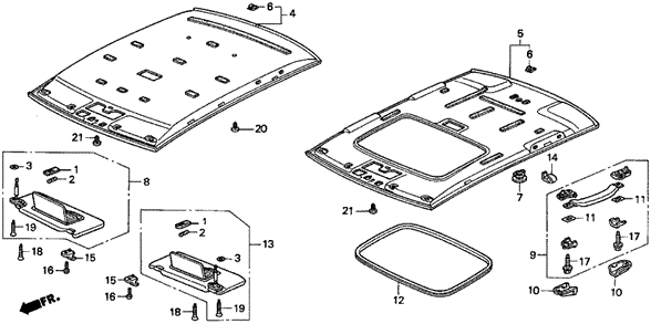Roof Lining for 1998 Acura TL #0