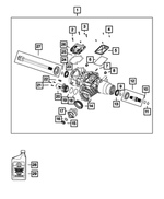 68540645AA - Four Wheel Drive; Differential and Drive Line: Axle Motor Kit for Mopar Image