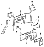 625516002003 - Body: Trim for Toyota: Land Cruiser Image