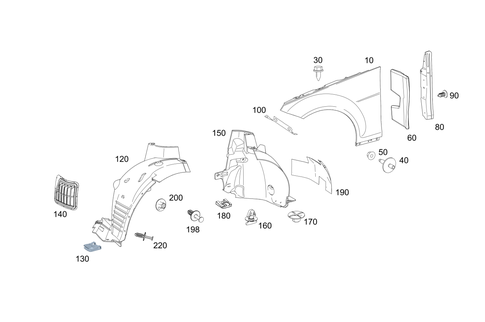 Front Fender for 2011 Mercedes-Benz C300 #0