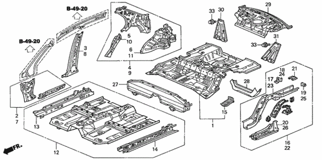 Inner Panel for 2000 Acura TL #0
