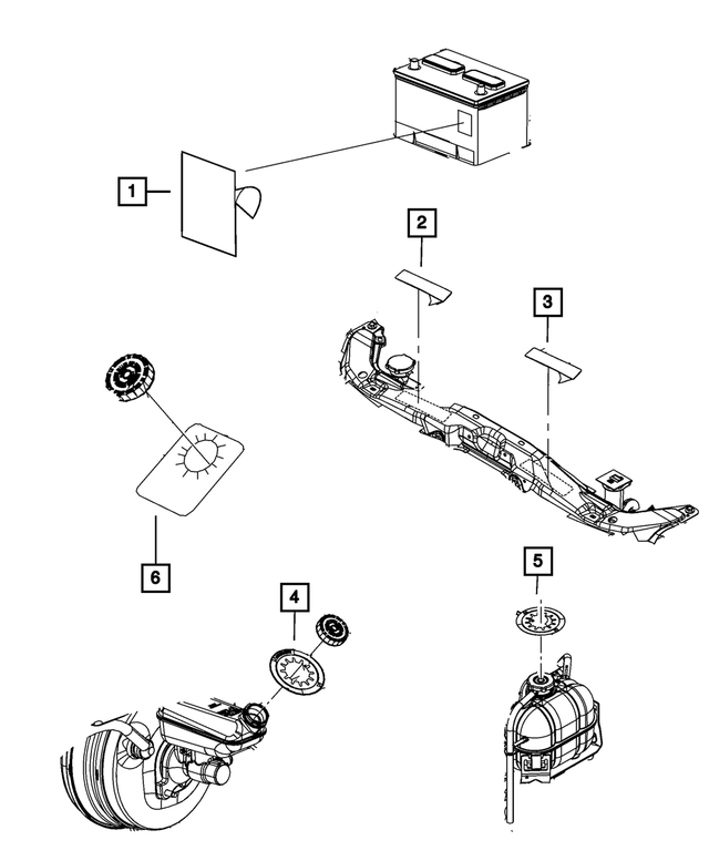 55037967AA - Labels: Air Conditioning System Label, Export for Mopar Image