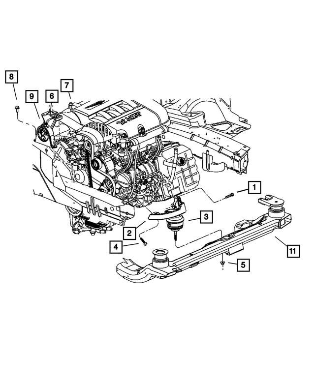 « 6506499AA – Engine Mounting : Tête Hexagonale Vis Et Rondelle pour Mopar Image »