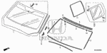 76411SDA000 - Body/Air Conditioning: BASE, REARVIEW MIRROR HARNESS COVER for Honda Image