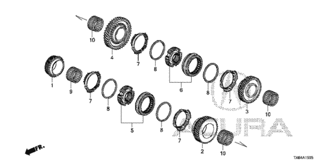AT Gears (Mainshaft) (DCT) for 2017 Acura ILX #0