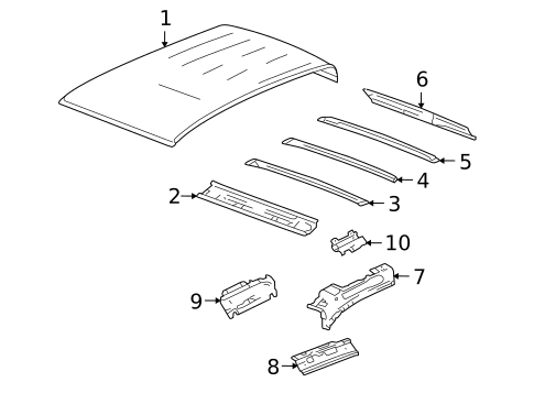 Roof & Components for 2006 Isuzu i-350 #0