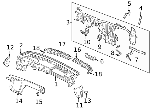 Instrument Panel for 2001 Honda CR-V #0