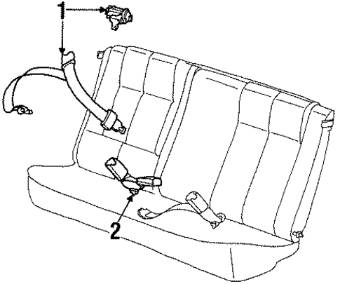 Seat Belt for 1995 Saturn SL1 #1