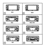 5064114AC - Instrument Panel and Radios and Consoles: Am/fm Cd W/nav/dvd &amp; Cd-ctrl Radio for Mopar Image