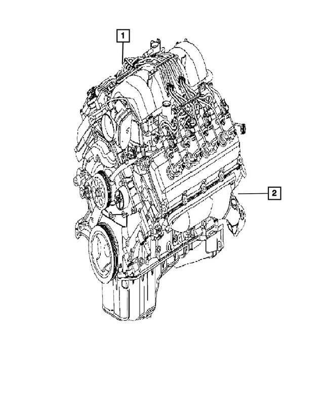 68409343AA - : Long Block Engine for Mopar Image