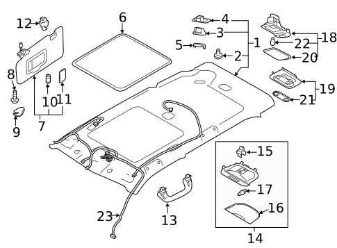 Interior Trim - Roof for 2023 Subaru Forester #0