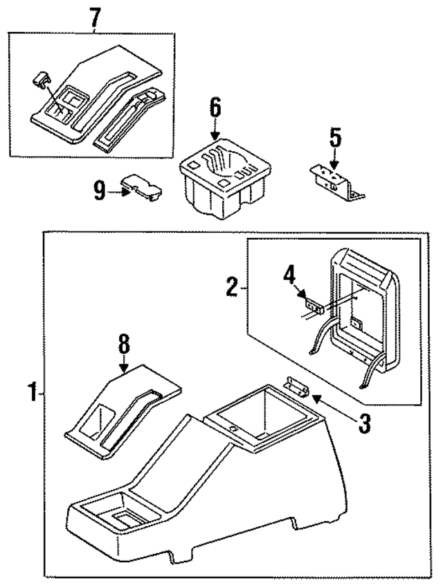 8971158640 - : Console Cup Holder for Honda Image