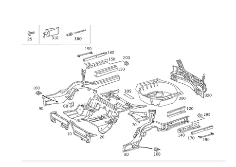 Rear End Floor for 2005 Mercedes-Benz S430 #0