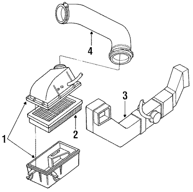 F37Z9600B - Engine: Air Cleaner Assembly for Ford Image