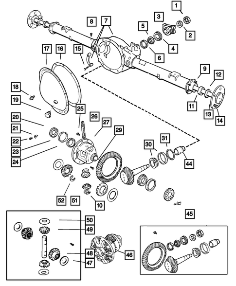 Differential and Housing for 2001 Dodge Dakota #1