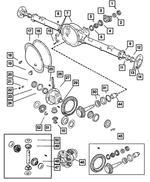 6028041 - Rear Axle: Pinion Yoke Nut for Chrysler: Aspen | Dodge: Dakota, Durango, Ram 1500 | Jeep: Cherokee, Liberty Image