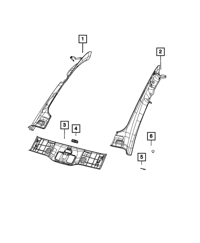5RC28JW4AA - Interior Trim: Windshield Frame Panel for Mopar Image image