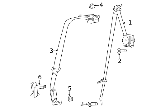 Rear Seat Belts for 2019 Dodge Charger #0