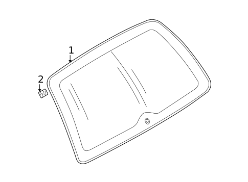 Glass - Lift Gate for 2002 Mercedes-Benz C 320 #0