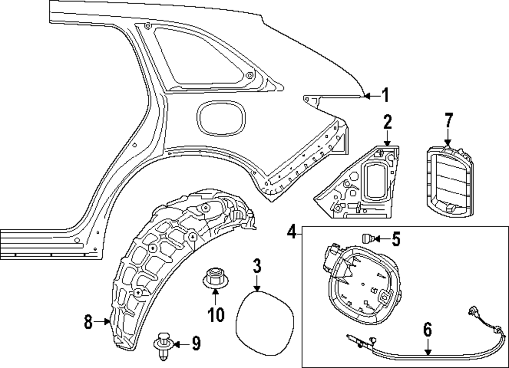 KMV6-42-411B - 2024 Mazda CX-90 - Fuel Door | Mazda Parts Factor