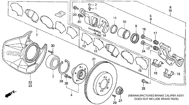 Front Brake ('91-92) for 1991 Acura Legend #0