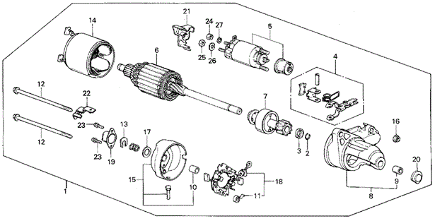 Starter Motor (Denso) (0.8KW) for 1984 Honda Civic #0