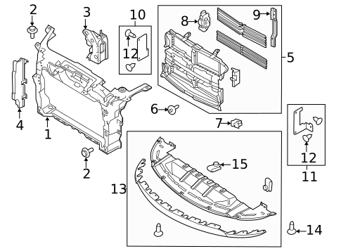 Radiator Support for 2019 Ford Taurus #0