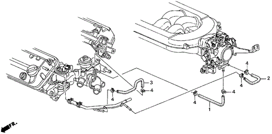 Water Hose (2) for 1997 Acura CL #0