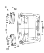 1HR81BD1AC - Interior Trim: Visor for Dodge: Ram 1500, Ram 2500, Ram 3500 | Ram: 1500, 2500, 3500 Image